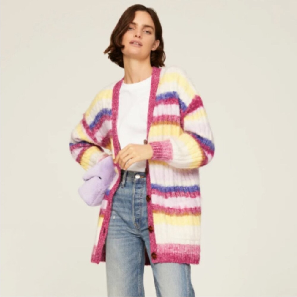 Scotch & Soda Brushed Striped Cardigan